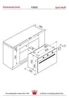فرن جليم جاز بلت ان غاز شواية 89.0سم 5 وظائف ايطال...