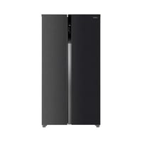 ثلاجة جنرال سوبريم بابين دولابى18.0 قدم اسود استيل...