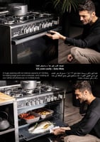 فرن جليم غاز 60*90، أمان تام، متعدد الوظائف، مروحة...