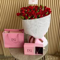 باقة ورد مع سلسال