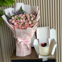 بوكيه ورد مع كيك