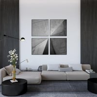 لوحة مربعة 4 قطع رسم تجريدي