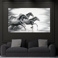 لوحة كانفس خيول