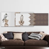 لوحتان كانفاس متداخلتان صقور عربية