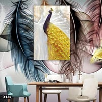 لوحة كانفس طاووس