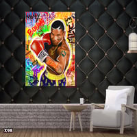 لوحة كانفس ملاكم مايك تايسون