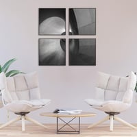 لوحة مربعة 4 قطع رسم تجريدي