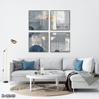 لوحة مربعة 4 قطع رسم تجريدي