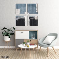 لوحة مربعة 4 قطع رسم تجريدي