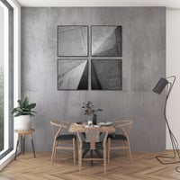 لوحة مربعة 4 قطع رسم تجريدي