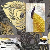 لوحة كانفس طاووس