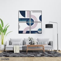 لوحة مربعة 4 قطع رسم تجريدي