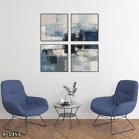 لوحة مربعة 4 قطع رسم تجريدي