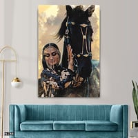 لوحة كانفس بالرسم التجريدي