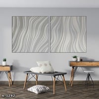 لوحة مربعة قطعتين رسم تجريدي