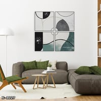 لوحة مربعة 4 قطع رسم تجريدي