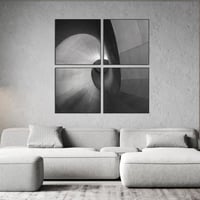 لوحة مربعة 4 قطع رسم تجريدي