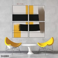 لوحة مربعة 4 قطع رسم تجريدي