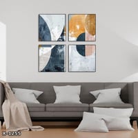 لوحة مربعة 4 قطع رسم تجريدي