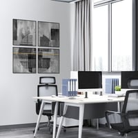 لوحة مربعة 4 قطع رسم تجريدي