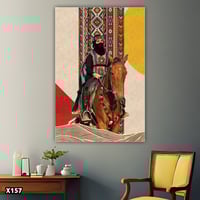 لوحة كانفس خيالة عربية