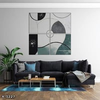 لوحة مربعة 4 قطع رسم تجريدي