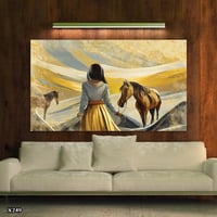 لوحة كانفس بالرسم التجريدي