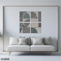 لوحة مربعة 4 قطع رسم تجريدي