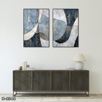 لوحة قطعتين رسم تجريدي