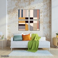 لوحة مربعة 4 قطع رسم تجريدي