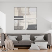 لوحة مربعة 4 قطع رسم تجريدي