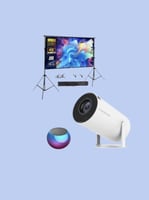 بكج ستاند وشاشه عرض+بروجكتر+سماعه