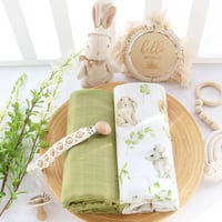 طقم مواليد من 5 قطع شامل حفر اسم الطفل