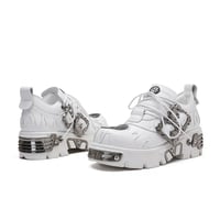 black leather lace-up shoes