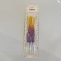 Gradient Wavy Candles – Purple & Yellow شموع مموجة...