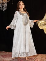 قفطان ملكي مطرز بالخرز أناقة عربية تليق بالمقاسات...