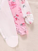 طقم رومبير بناتي للاطفال حديثي الولادة 3 قطع