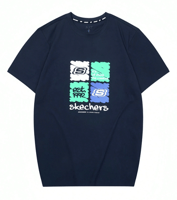 Skechers تي شيرت كاجوال أنيق بياقة مستديرة وأكمام...