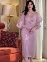 فستان زارا نسائي طويل بقصة ضيقة