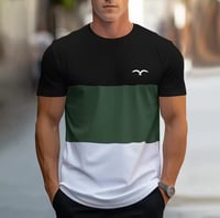 تيشيرت رجالي مع شعار, كم قصير