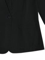 بليزر كاجوال أنثوي بأكمام طويلة بتصميم بسيط بلون و...