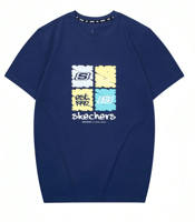 Skechers تي شيرت كاجوال أنيق بياقة مستديرة وأكمام...