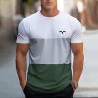 تيشيرت رجالي مع شعار, كم قصير