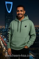 هودي رجالي شتوي بجيوب وشعار جذاب