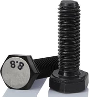 مسمار اسود خشن 12 مم صلابة 8.8