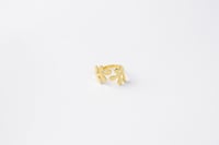 خاتم المورينغا من الفضه الخالصه المطلية بالذهب