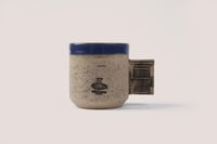 كوب فخاري |بنقش الروشن| أزرق