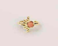 خاتم | الفريد | ذهبي بحجر برتقالي