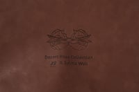 عسير حقيبة جلد - بني