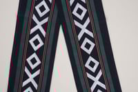 وشاح حرير | نقوش السدو | أسود